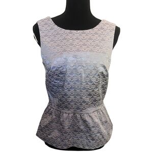 H&M Peplum Metallic Blue Mermaid Top 10